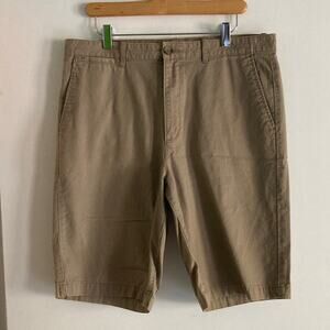 Claiborne Mens Vintage 100% Cotton Flat Front Shorts Size 34  11" Inseam